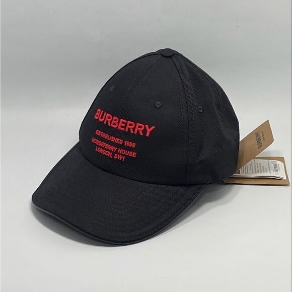 Burberry Horseferry-Motif Canvas Baseball Cap size S